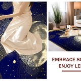 Ultra Soft Area Rug, Non Slip, Stain Resistant, Washable Area Rugs for Living Room, Bedroom, Colorful Ethereal Nature Pattern(Blue)