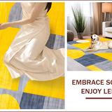 Ultra Soft Area Rug, Non Slip, Stain Resistant, Washable Area Rugs for Living Room, Bedroom, Modern Abstract Yellow Aesthetic Vibe(Yellow)