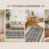 Farmhouse Abstract Black and Beige Design(Beige)