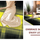 Ultra Soft Area Rug, Non Slip, Stain Resistant, Washable Area Rugs for Living Room, Bedroom, Vivid Tiger Stripe Elegance(Yellow)