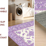 Ultra Soft Area Rug, Non Slip, Stain Resistant, Washable Area Rugs for Living Room, Bedroom, Tranquil Lilac Nature Inspired(Purple)