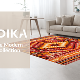 Ultra Soft Area Rug, Non Slip, Stain Resistant, Washable Area Rugs for Living Room, Bedroom, Lively Southwest Inspired Pattern(Red)