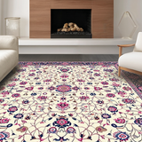 Ultra Soft Area Rug, Non Slip, Stain Resistant, Washable Area Rugs for Living Room, Bedroom, Graceful Earthy Floral Composition(Ivory)