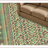 Ultra Soft Area Rug, Non Slip, Stain Resistant, Washable Area Rugs for Living Room, Bedroom, Rustic Neutral Tiled Motif(Beige)