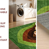 Ultra Soft Area Rug, Non Slip, Stain Resistant, Washable Area Rugs for Living Room, Bedroom, Lively Pastoral Theme Rug(Brown)