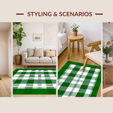 Cozy White Buffalo Check Design(Green)
