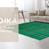 Ultra Soft Area Rug, Non Slip, Stain Resistant, Washable Area Rugs for Living Room, Bedroom, Opulent Geometric Luxe Aesthetic(Green)