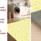Ultra Soft Area Rug, Non Slip, Stain Resistant, Washable Area Rugs for Living Room, Bedroom, Charming Daisy Floral Aesthetic(Yellow)