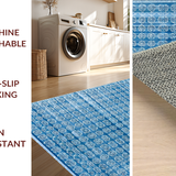 Ultra Soft Area Rug, Non Slip, Stain Resistant, Washable Area Rugs for Living Room, Bedroom, Whimsical Bow Area Rug(Blue)