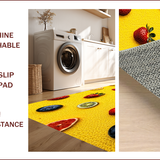 Ultra Soft Area Rug, Non Slip, Stain Resistant, Washable Area Rugs for Living Room, Bedroom, Playful Citrus Design Shower Soft Bath Rug(Yellow)