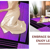 Ultra Soft Area Rug, Non Slip, Stain Resistant, Washable Area Rugs for Living Room, Bedroom, Chic Geometric Gaming Art(Purple)
