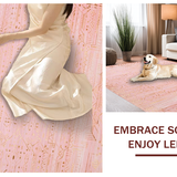 Ultra Soft Area Rug, Non Slip, Stain Resistant, Washable Area Rugs for Living Room, Bedroom, Chic Contemporary Tassel Accent Mat(Pink)
