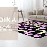 Ultra Soft Area Rug, Non Slip, Stain Resistant, Washable Area Rugs for Living Room, Bedroom, Charming Fun Dog Theme Aesthetic(Pink)