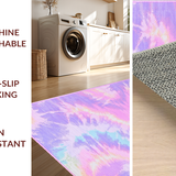 Ultra Soft Area Rug, Non Slip, Stain Resistant, Washable Area Rugs for Living Room, Bedroom, Radiant Multicolor Abstract Artistry(Purple)