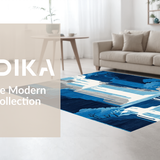 Ultra Soft Area Rug, Non Slip, Stain Resistant, Washable Area Rugs for Living Room, Bedroom, Serene Blue Tidal Patterns(Blue)