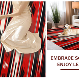Contemporary Abstract Striped Ensemble(Red)
