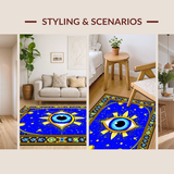 Striking Bold Medallion Arrangement(Blue)