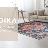 Colorful Retro Floral(Blue)