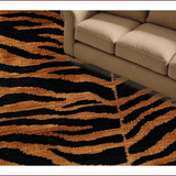 Ultra Soft Area Rug, Non Slip, Stain Resistant, Washable Area Rugs for Living Room, Bedroom, Luxury Tiger Print Living Room Accent Rug(Beige)