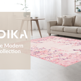 Ultra Soft Area Rug, Non Slip, Stain Resistant, Washable Area Rugs for Living Room, Bedroom, Bright Cheerful Floral Tapestry(Pink)