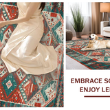 Distinctive Teal and Rust Motif(Red)