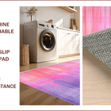 Ultra Soft Area Rug, Non Slip, Stain Resistant, Washable Area Rugs for Living Room, Bedroom, Whimsical Colorful Ombre Pattern(Pink)