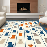 Charming Rustic Cat Illustrations(Blue)