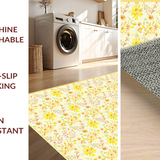 Ultra Soft Area Rug, Non Slip, Stain Resistant, Washable Area Rugs for Living Room, Bedroom, Warm Beige and Cream Petal Composition(Beige)