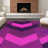 Ultra Soft Area Rug, Non Slip, Stain Resistant, Washable Area Rugs for Living Room, Bedroom, Lively Abstract Color Fusion(Purple)