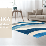 Ultra Soft Area Rug, Non Slip, Stain Resistant, Washable Area Rugs for Living Room, Bedroom, Coastal Nautical Living Room Non-Shedding Area Rug(Blue)