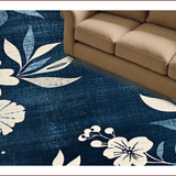 Ultra Soft Area Rug, Non Slip, Stain Resistant, Washable Area Rugs for Living Room, Bedroom, Butterfly Floral Washable Kids Playroom Carpet(Black)