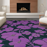 Ultra Soft Area Rug, Non Slip, Stain Resistant, Washable Area Rugs for Living Room, Bedroom, Sophisticated Abstract Color Palette(Purple)