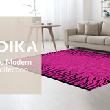 Ultra Soft Area Rug, Non Slip, Stain Resistant, Washable Area Rugs for Living Room, Bedroom, Playful Cartoon Animal Aesthetic(Pink)