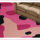 Ultra Soft Area Rug, Non Slip, Stain Resistant, Washable Area Rugs for Living Room, Bedroom, Youthful Playful Pink Patterns(Pink)