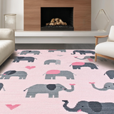 Chic Gray and White Cartoon Style(Pink)