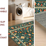 Chic Green Floral Motif(Green)
