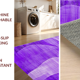 Ultra Soft Area Rug, Non Slip, Stain Resistant, Washable Area Rugs for Living Room, Bedroom, Chic Artistic Abstract Waves(Purple)