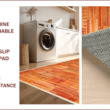 Ultra Soft Area Rug, Non Slip, Stain Resistant, Washable Area Rugs for Living Room, Bedroom, Fluffy Shaggy Plush(Orange)