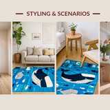 Cozy Underwater Alphabetic Illustration(Blue)