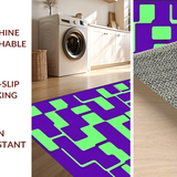 Ultra Soft Area Rug, Non Slip, Stain Resistant, Washable Area Rugs for Living Room, Bedroom, Whimsical Multicolored Symmetrical Pattern(Purple)