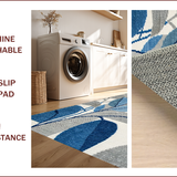 Ultra Soft Area Rug, Non Slip, Stain Resistant, Washable Area Rugs for Living Room, Bedroom, Tropical Pattern Outdoor Patio Stain-Resistant Carpet(Blue)