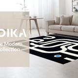 Artistic Off White Patterned Background(Black)