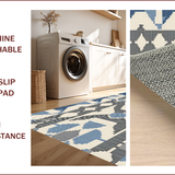 Ultra Soft Area Rug, Non Slip, Stain Resistant, Washable Area Rugs for Living Room, Bedroom, Coastal Nautical Stripe(Beige)