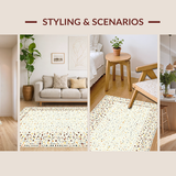 Ultra Soft Area Rug, Non Slip, Stain Resistant, Washable Area Rugs for Living Room, Bedroom, Trendy Warm-Toned Decorative Piece(Beige)