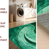Ultra Soft Area Rug, Non Slip, Stain Resistant, Washable Area Rugs for Living Room, Bedroom, Whimsical Colorful Shag Pattern(Green)