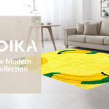 Ultra Soft Area Rug, Non Slip, Stain Resistant, Washable Area Rugs for Living Room, Bedroom, Vibrant Kid-Friendly Decorative Accent(Yellow)