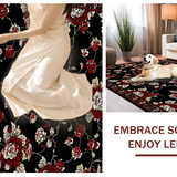 Dramatic Black and Burgundy Design(Black)