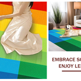 Enchanting Cornered Rainbow Print(Red)