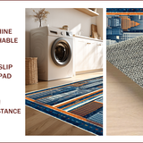 Ultra Soft Area Rug, Non Slip, Stain Resistant, Washable Area Rugs for Living Room, Bedroom, city road playmat rug(Blue)