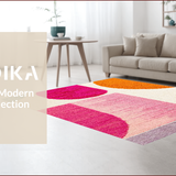 Ultra Soft Area Rug, Non Slip, Stain Resistant, Washable Area Rugs for Living Room, Bedroom, Pink and Gray Bedroom Plush Area Carpet(Pink)